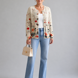 Sabrina™ | Vintage Floral Knit Cardigan