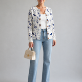 Vynora™ | Vintage Floral Print Knit Cardigan with Front Buttons