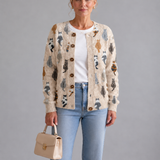 Charlotte™ | Accogliente Cardigan con Motivo di Gatti