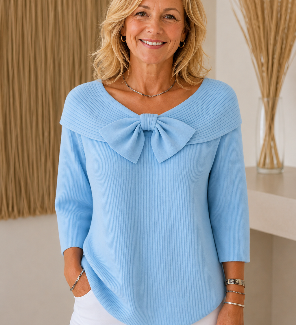 TIVELLA | Maglione con Fiocco e Collo Tondo