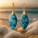 Orecchini eleganti mare blu