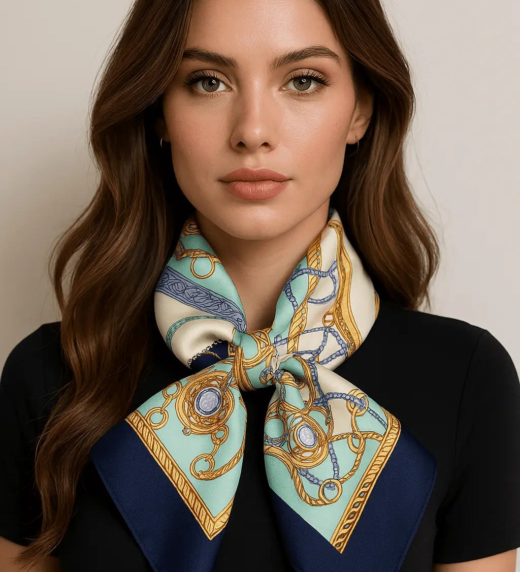 Elena-huivi (100 % seta - 53 cm)