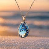 Collana smaltata a forma di onda