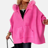 Monika – Cappotto da donna comodo con cappuccio e tasche
