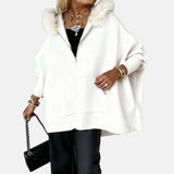 Monika – Cappotto da donna comodo con cappuccio e tasche