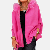Monika – Cappotto da donna comodo con cappuccio e tasche