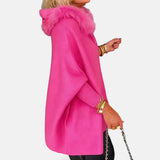 Monika – Cappotto da donna comodo con cappuccio e tasche