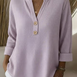 LUCINDA | HENLEY BUTTON-UP TOP