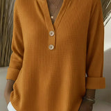 LUCINDA | HENLEY BUTTON-UP TOP