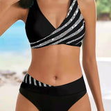 Mona - Bikini con Stampa in Toni Caldi