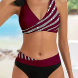 Mona - Bikini con Stampa in Toni Caldi
