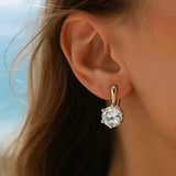 Orecchini rotondi con zirconia