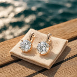Orecchini rotondi con zirconia