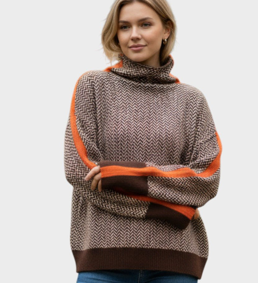 Leena™ Maglione con colletto alto
