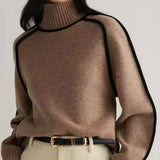 Donna | Elegante Maglione con Collo Alto