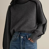Donna | Elegante Maglione con Collo Alto