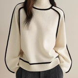 Donna | Elegante Maglione con Collo Alto