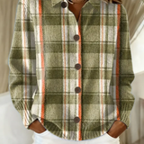 Hazel Checkered Button Cardigan | Oliva