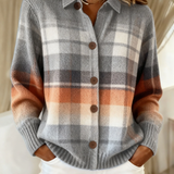 Marlene | Warm Checkered Cardigan