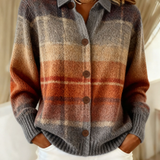 Edith | Cardigan a quadri in tonalità autunnali