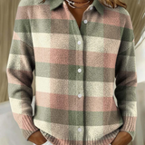 Grace | Pastel Checkered Knit Cardigan