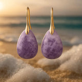 Orecchini rosa-viola con pietre pastello