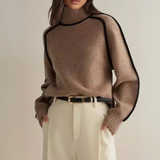 Donna | Elegante Maglione con Collo Alto