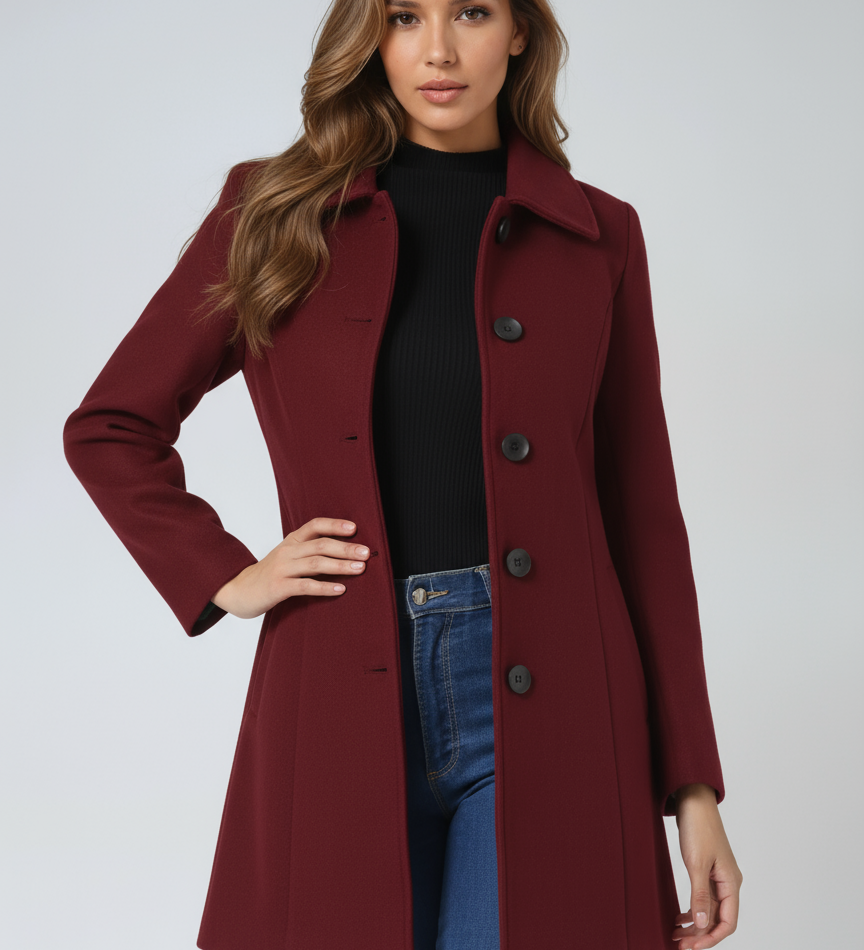 Petra - Cappotto invernale da donna con bottone