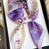 Violetta - sciarpa all'uncinetto (100% seta - 68cm)