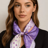 Violetta - sciarpa all'uncinetto (100% seta - 68cm)