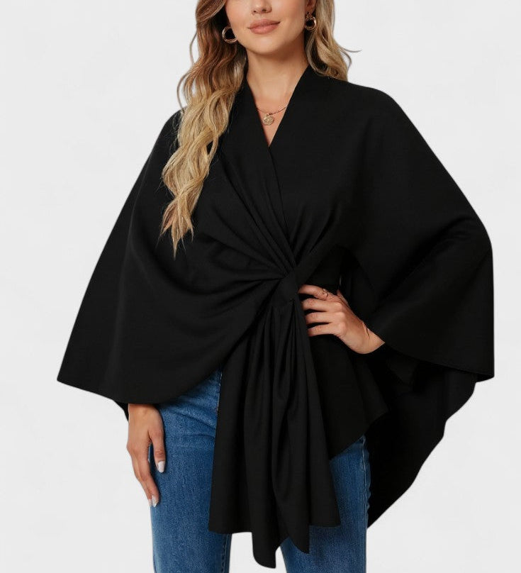 Yvette | Poncho Drappeggiato Elegante