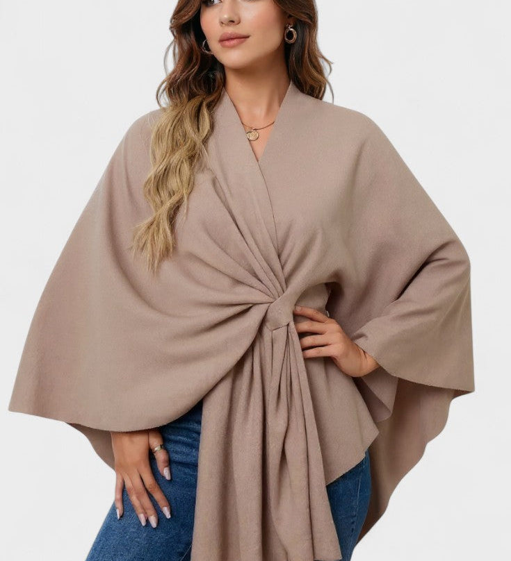 Yvette | Poncho Drappeggiato Elegante