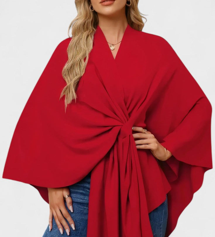 Yvette | Poncho Drappeggiato Elegante