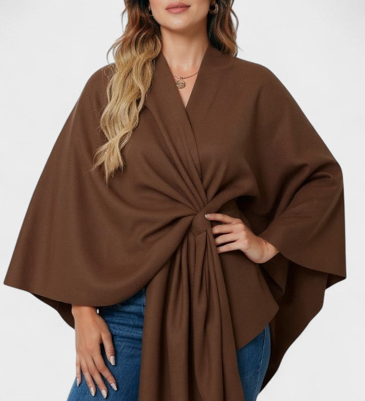 Yvette | Poncho Drappeggiato Elegante