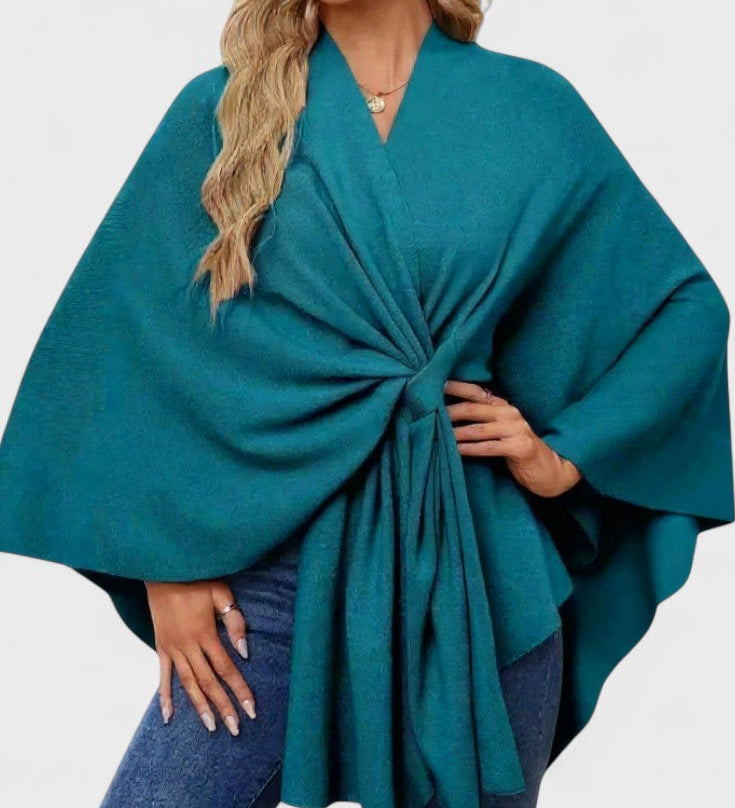 Yvette | Poncho Drappeggiato Elegante