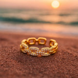 Anello in oro zirconio