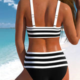 Varenna - High-Waisted Striped Bikini