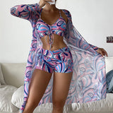 Cefalù - Set di Bikini a 3 Pezzi con Motivo Stampato
