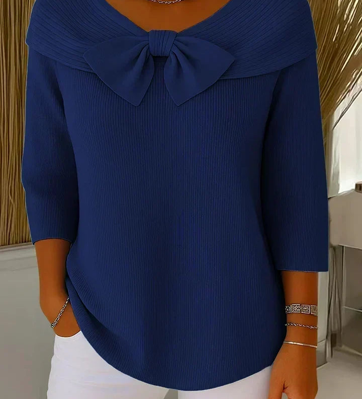 TIVELLA | Maglione con Fiocco e Collo Tondo