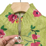 Constance™ | Floral Zip Cardigan in Pink and Lime