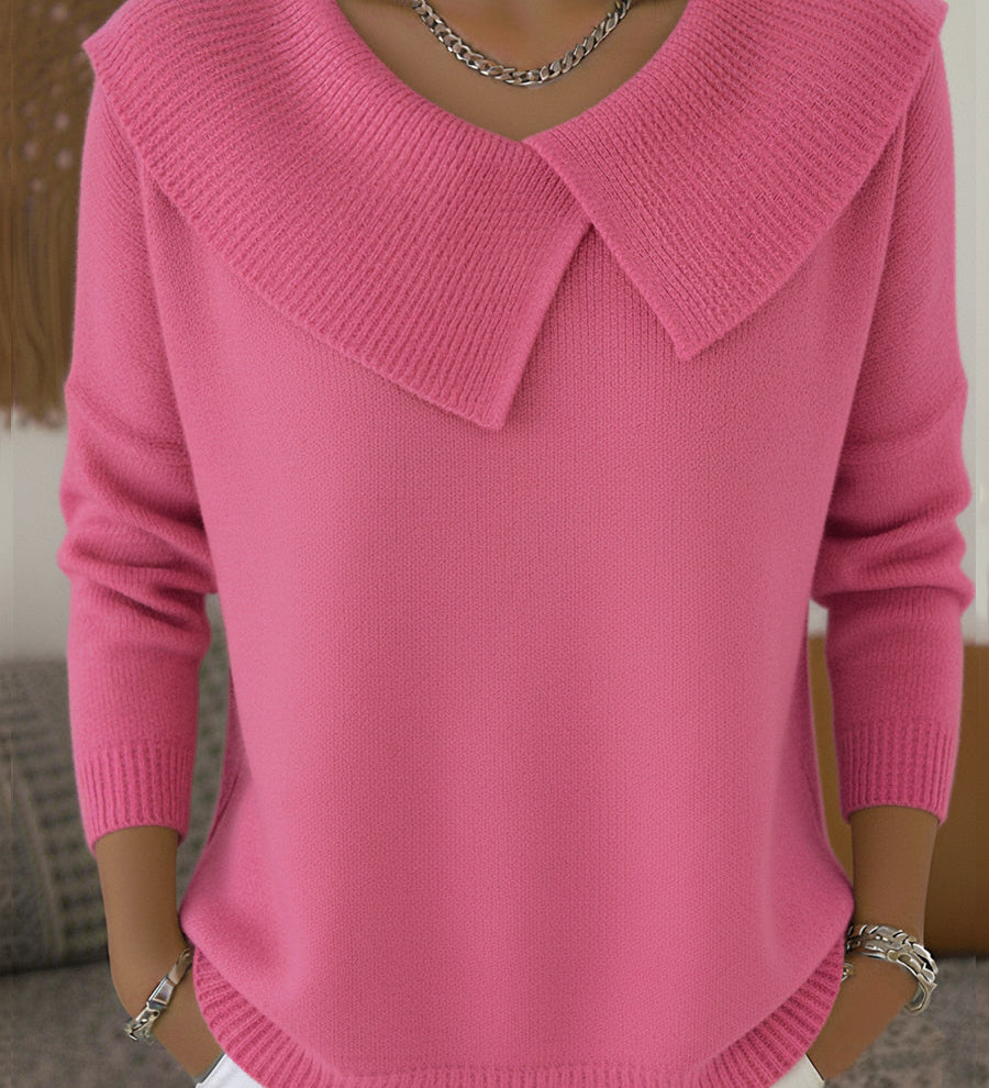 Karolína – Maglione elegante a maglia con colletto distintivo