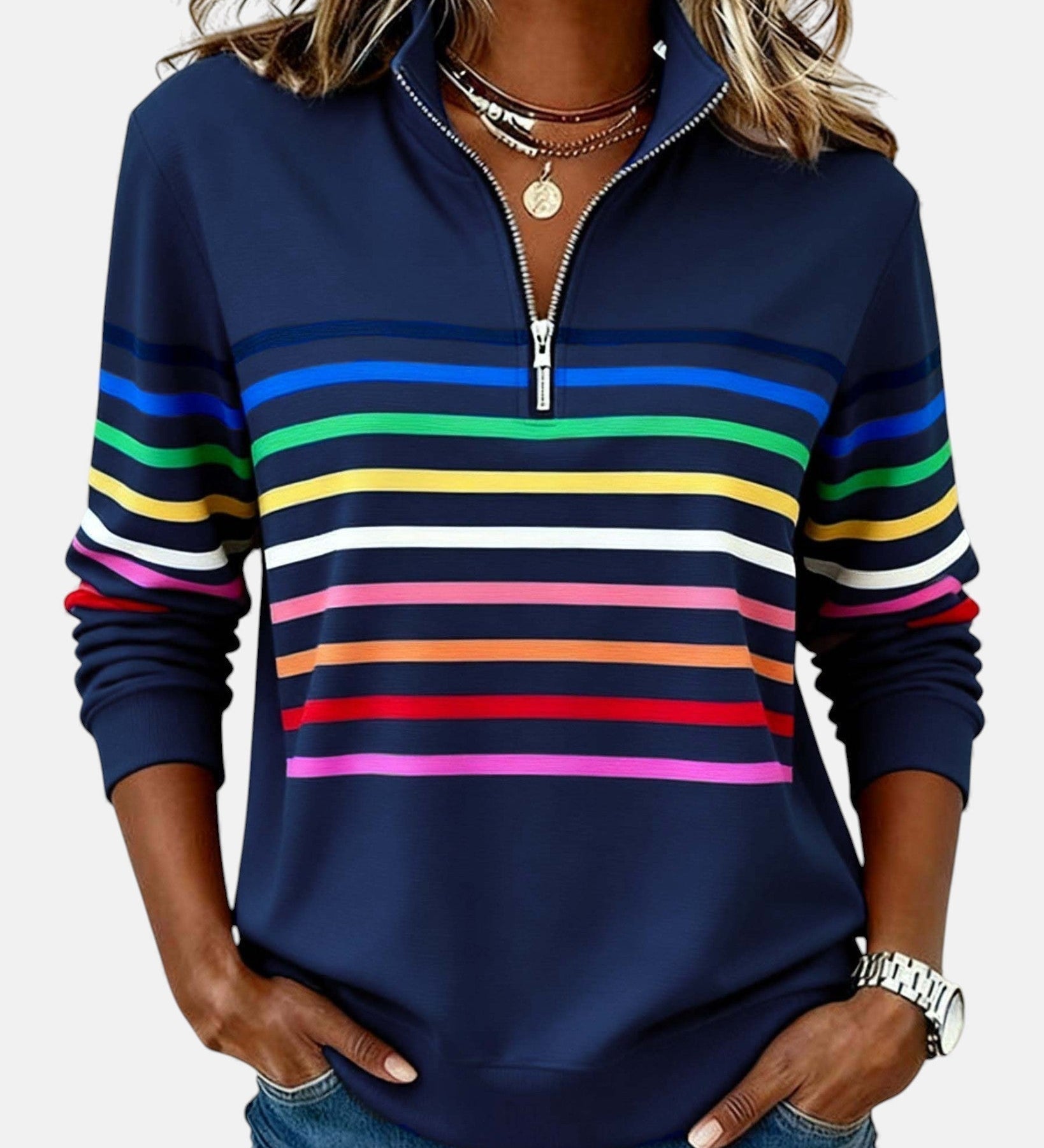 Andrea – Maglione a righe da donna