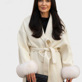 Dagmar™ | Cappotto elegante con pelliccia ecologica