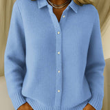 Adéla – Camicia elegante da donna in maglia con bottoni