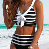 Varenna - High-Waisted Striped Bikini