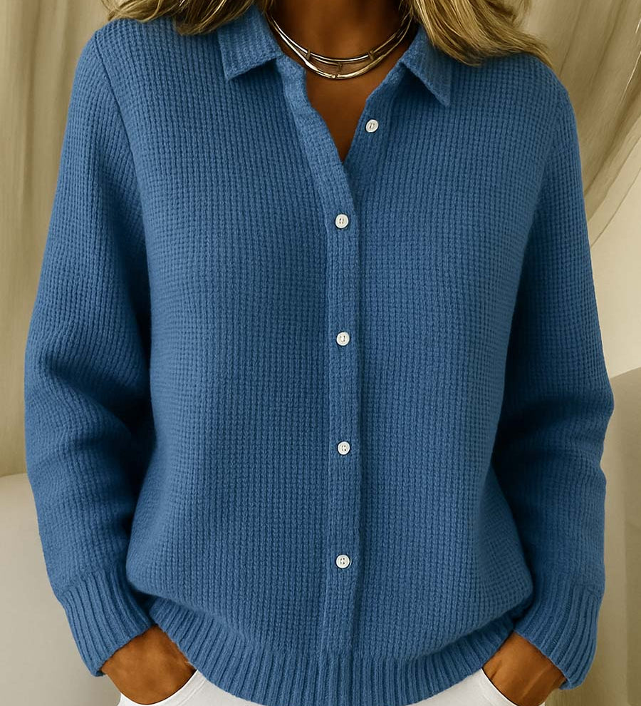 Adéla – Camicia elegante da donna in maglia con bottoni