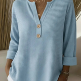 LUCINDA | HENLEY BUTTON-UP TOP
