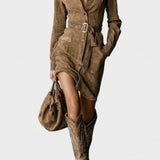 Veronika™ | Abito midi in suede