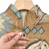 Perpetua™ | Cardigan Zip Desert Horse & Cactus