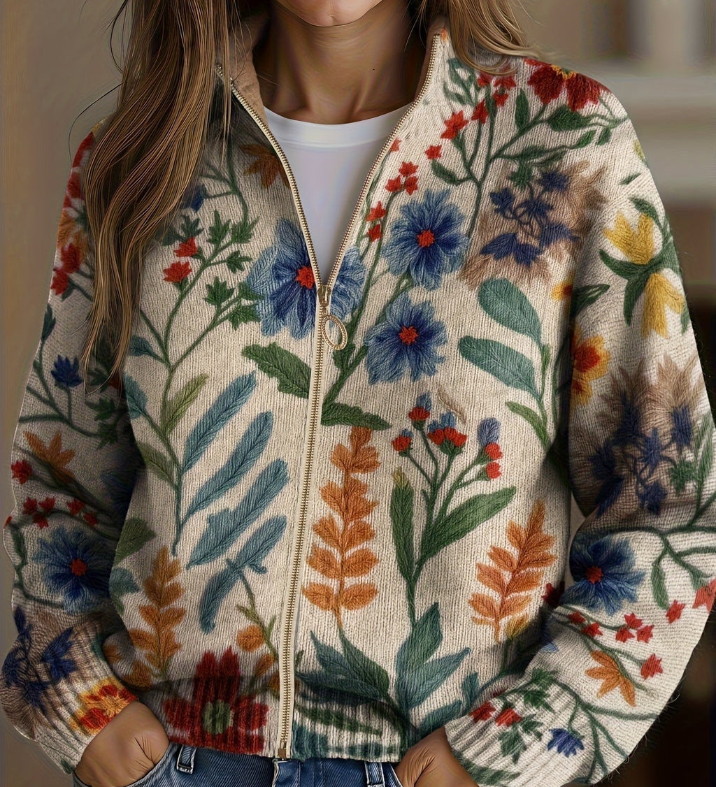 Tabitha™ | Floral Garden Zip Cardigan